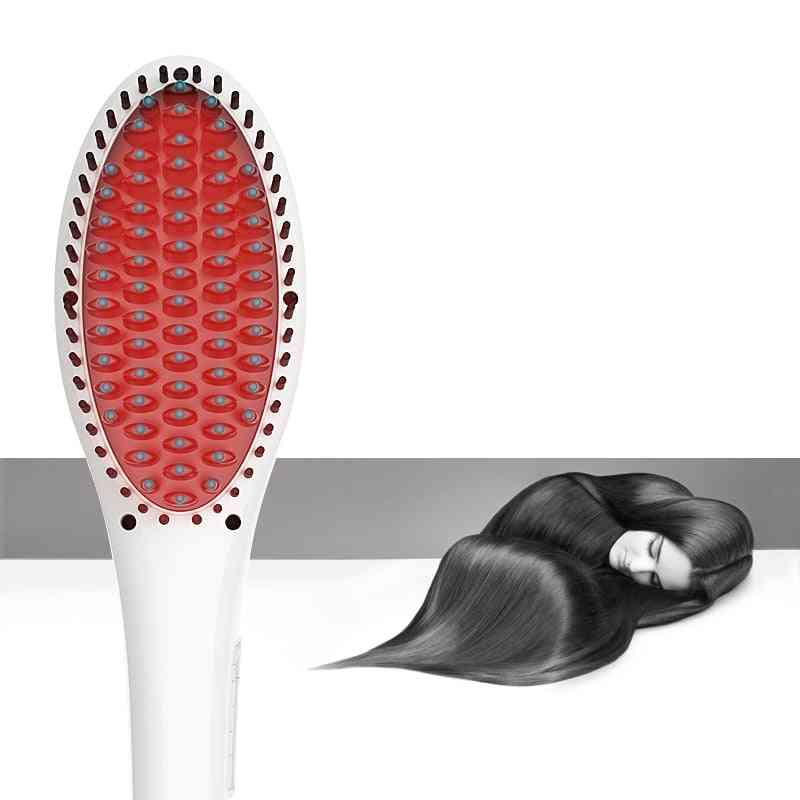 Professionell hot kam hår plattång borste - curler styling verktyg