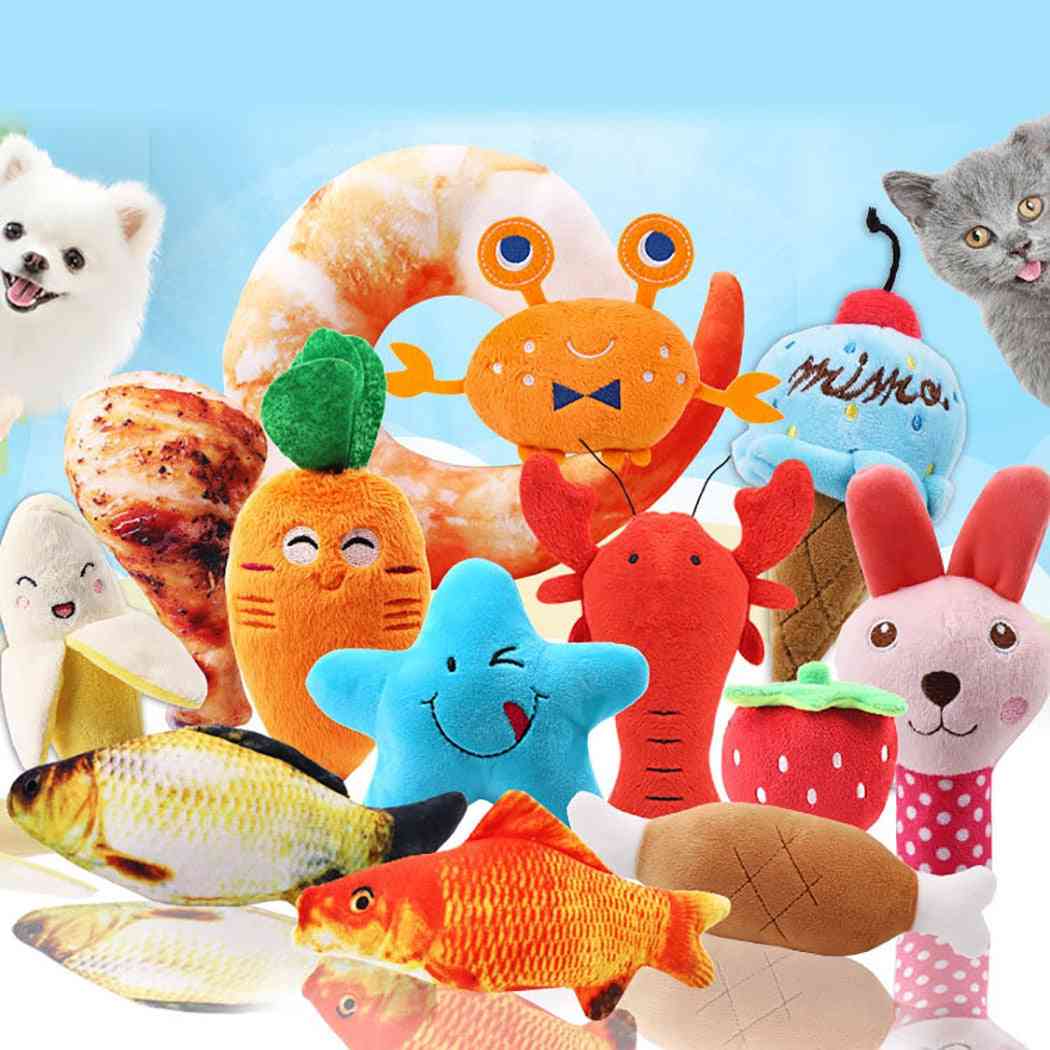 Plush Bite Resistant Pet Toy - Pet Training Toy Soft Banana Carrot And Vegetable Pet Supplies