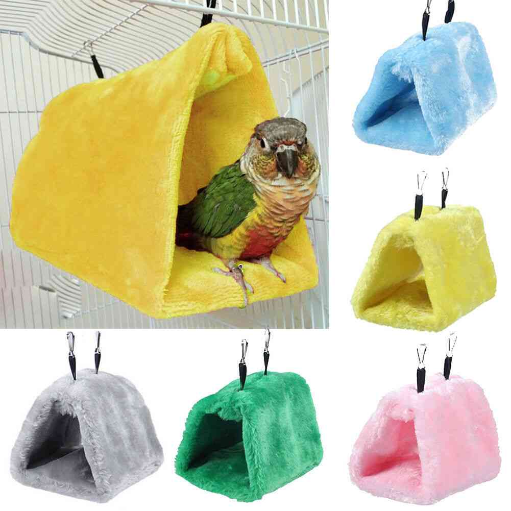 Pet Bird Parrot Parakeet Budgie Warm Hammock Cage - Soft Hut Tent Bed Hanging Cave
