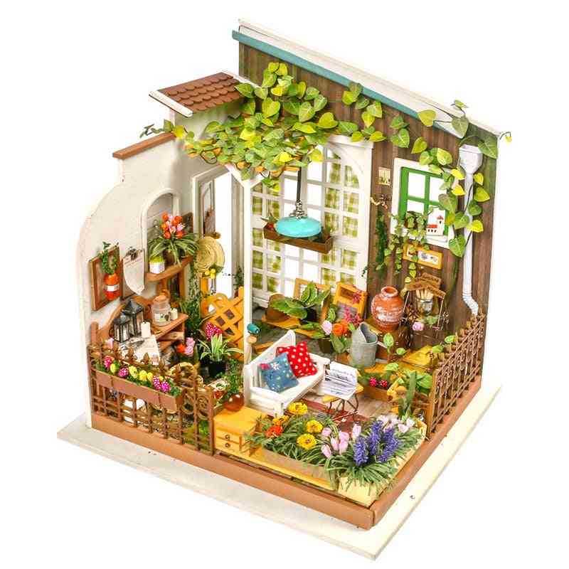 Miller's Garden Wooden Doll House With Furniture For, Best For