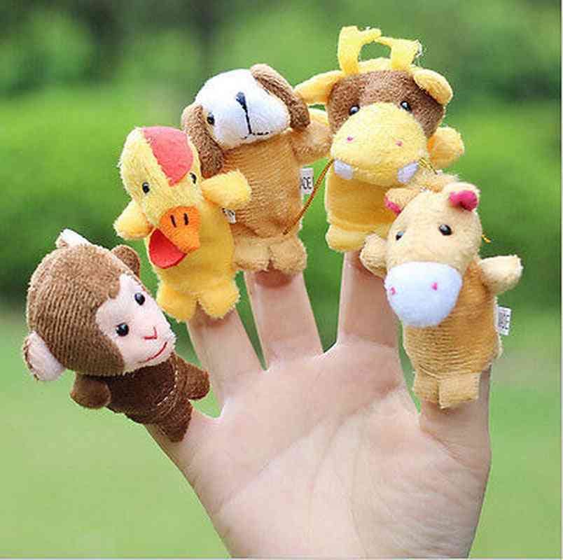 Baby Kids Finger Animal Educational Story, Puppets Cloth Plush