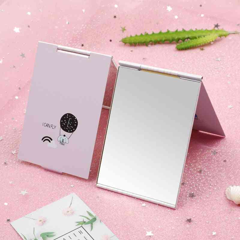 Ultra Thin Folding Make Up Mirror - Portable , Compact Cosmetic Mirror For Women Makeup