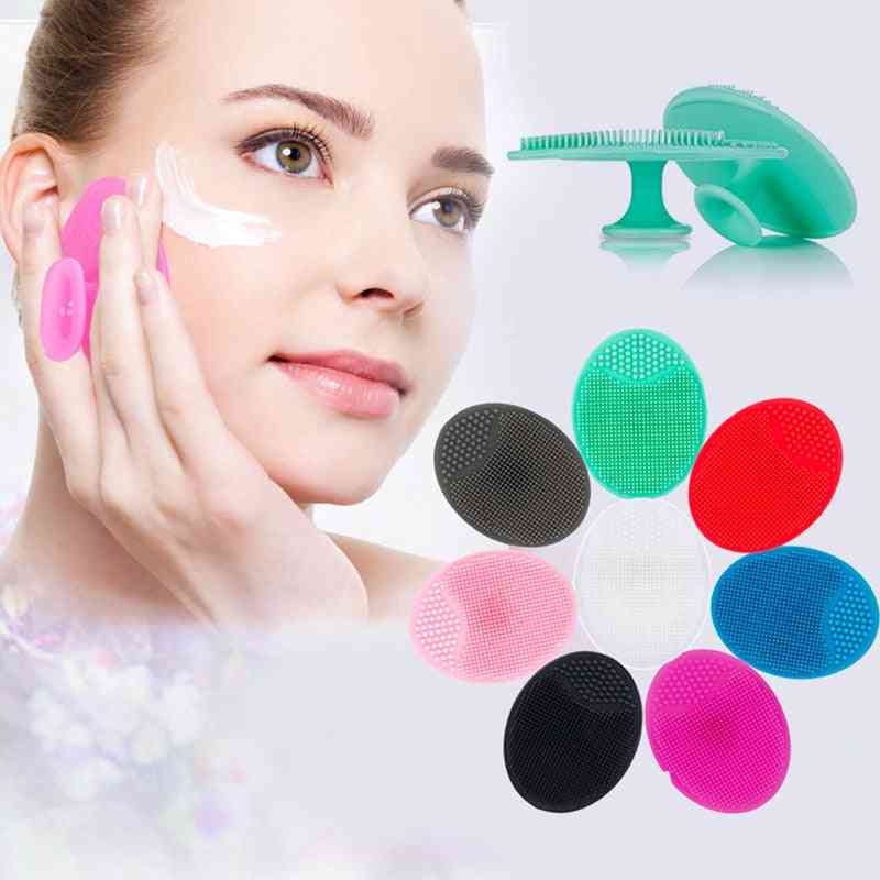 Cepillo facial de limpieza profunda para exfoliación facial, eliminación de puntos negros - cepillo de limpieza suave, almohadilla de lavado - 05 rosa