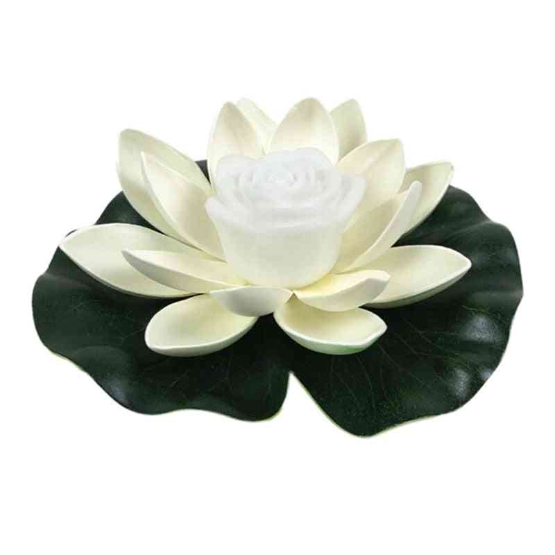 Artificial Floating Night Light Led Energy Saving Lotus Lamp For Garden Pool, Pond And Fountain Decoration