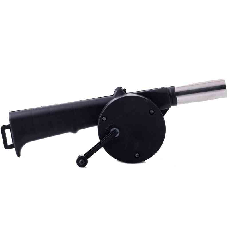 Ventilador de mano portátil para barbacoa al aire libre, soplador de aire con manivela, herramienta de fuego de parrilla para barbacoa