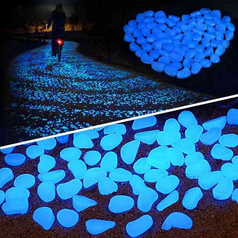 Fish Tank, Garden Decor Luminous Stones Glow In Dark Decorative Pebbles