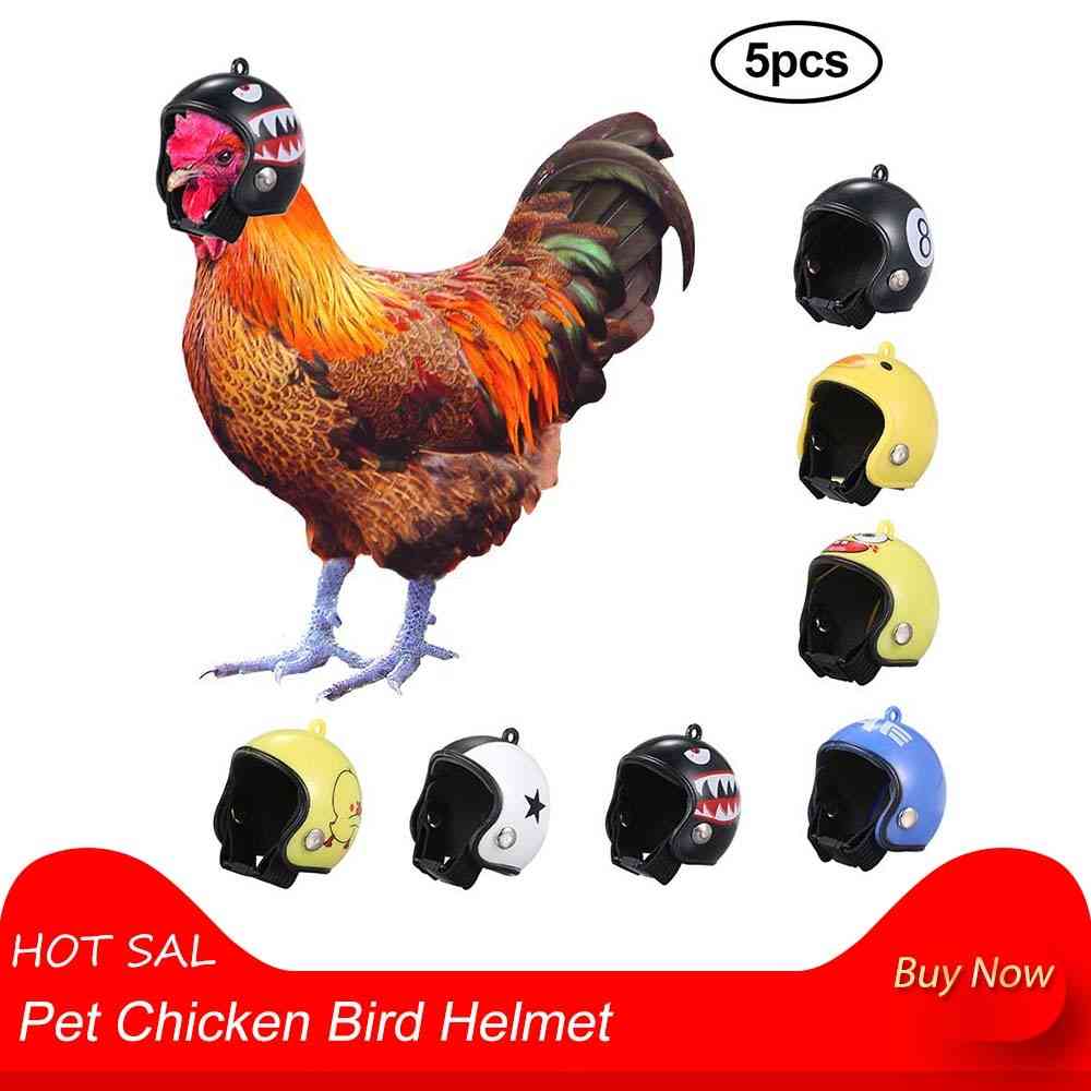 Casco de pollo para mascotas, casco pequeño para mascotas, juguete para la cabeza, gorra de protección para pájaros - estilo 1