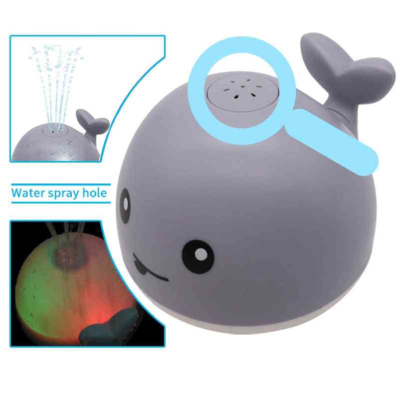 Walform führte Licht kreative Wassersprühball Baby Bad Spielzeug für Kinder - rote Kugel mit Basis