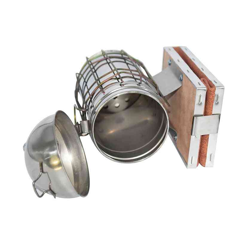Beekeeping Smoker Stainless Steel Equipment, Bee Manual Smoke Maker With Hanging Hook