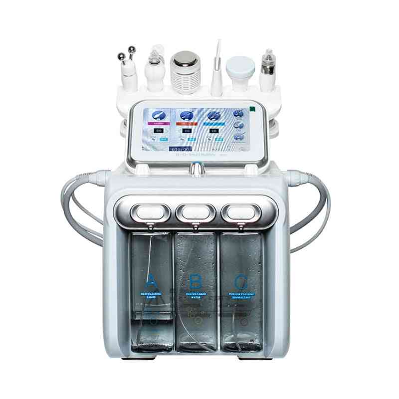 6 в 1 професионална хидро машина за грижа за кожата за аква пилинг за лице, голям балон, лечение на акне, спрей кислород waesen