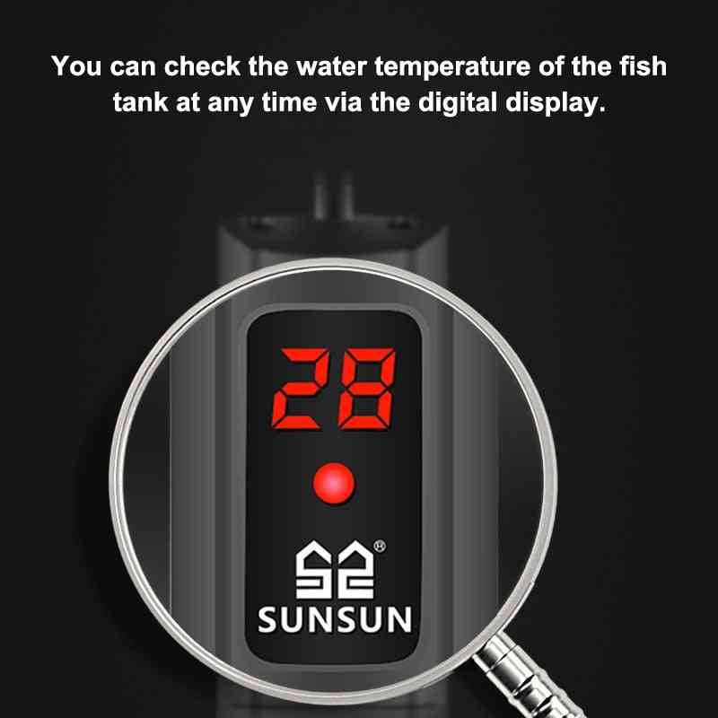 Wyświetlacz lcd cyfrowy regulowany pręt do podgrzewania wody w akwarium z regulacją stałej temperatury - wtyczka 200W / brytyjska