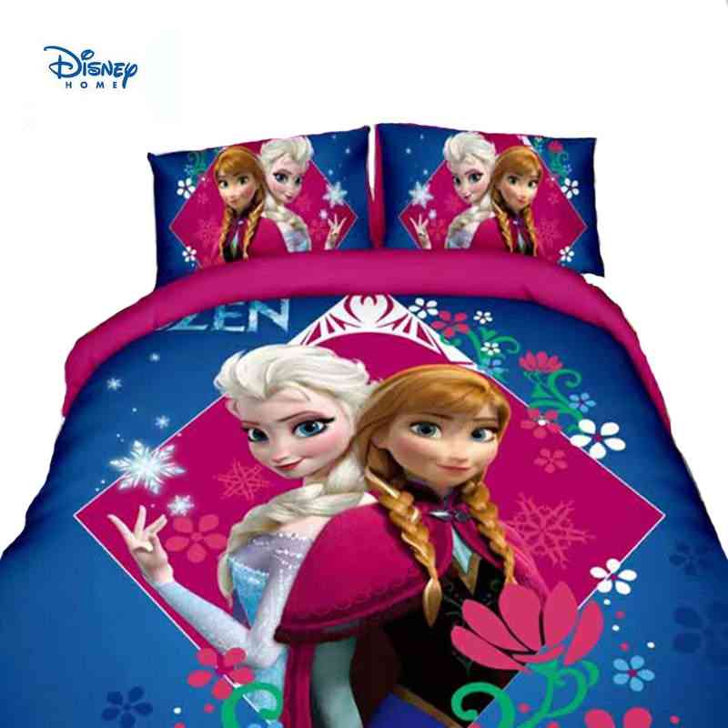 Frozen Elsa Single Twin Size Duvet Cover, Sweet Girl Kids Bed Linens 3d Cartoon