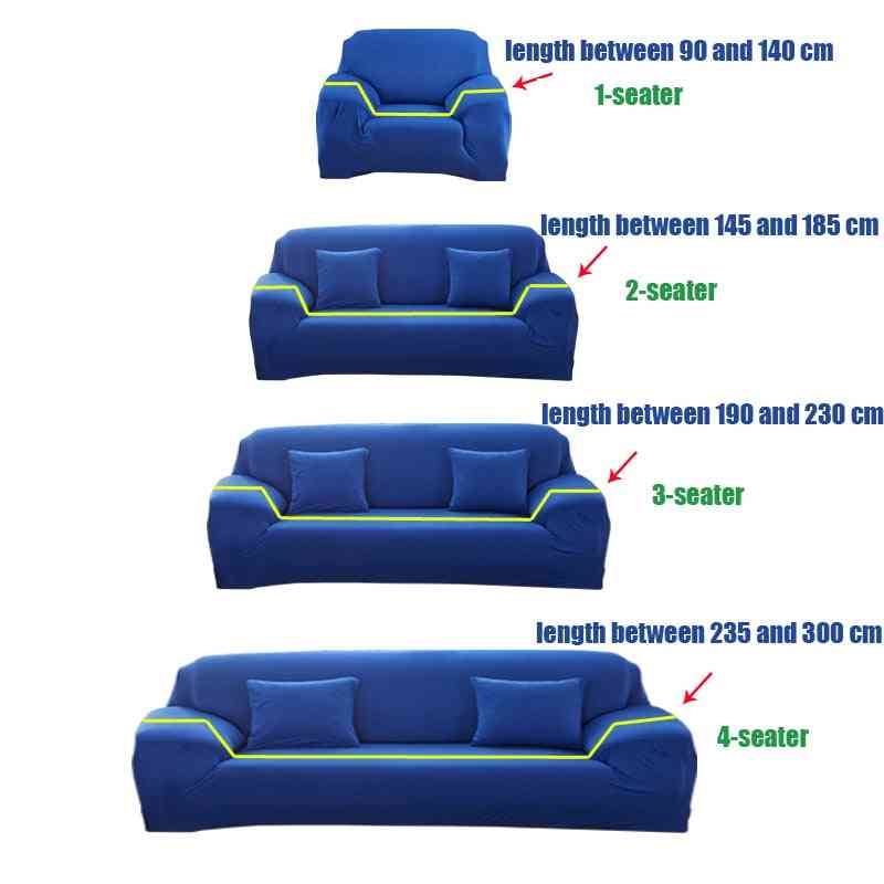 Solid Color Corner Sofa Covers For Living Room, Elastic Spandex Slipcovers Couch Cover