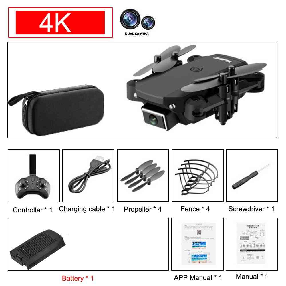 Mini rc drone 4k hd kamera wifi fpv lufttryck höjdunderhåll 15 minuter batteritid vikbar fyrhjuling leksak - 1080p 1b-200006153