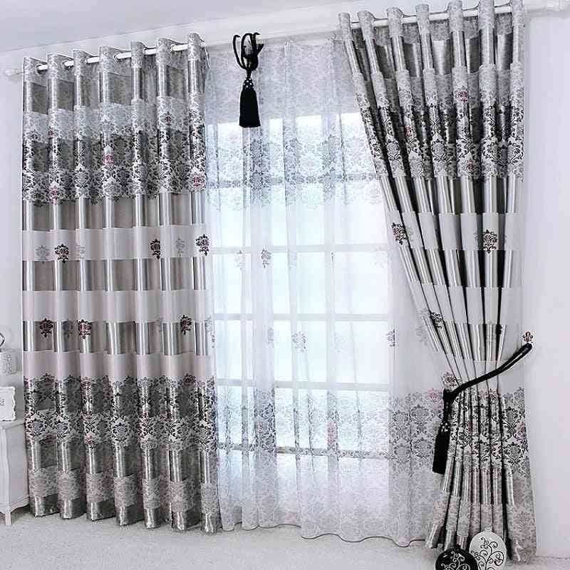 Modern Elegant Noble Printed Shade Windows  Curtain