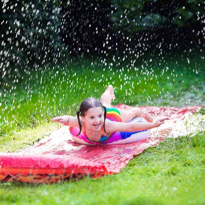 Outdoors Kids Inflatable Spray Sprinkler 5m Single Slide Super Water Slide Ideal (red)
