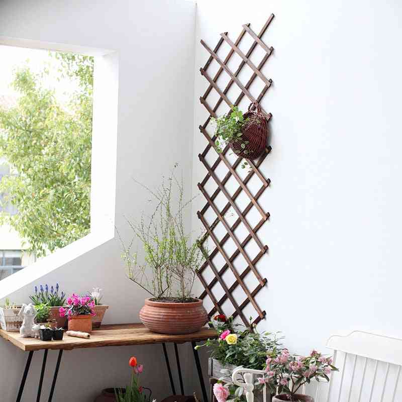 Poszerzane drewniane ogrodzenie ścienne ogrodowe - wspornik kratki wspinaczkowej panelowej - 44x275cm