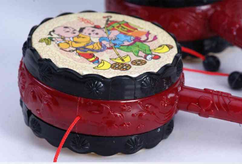 1pcs juegos de tambores sonajeros bebé tambor martillo sonajero niños / niños juguetes de voz para divertirse tranditonal de china -