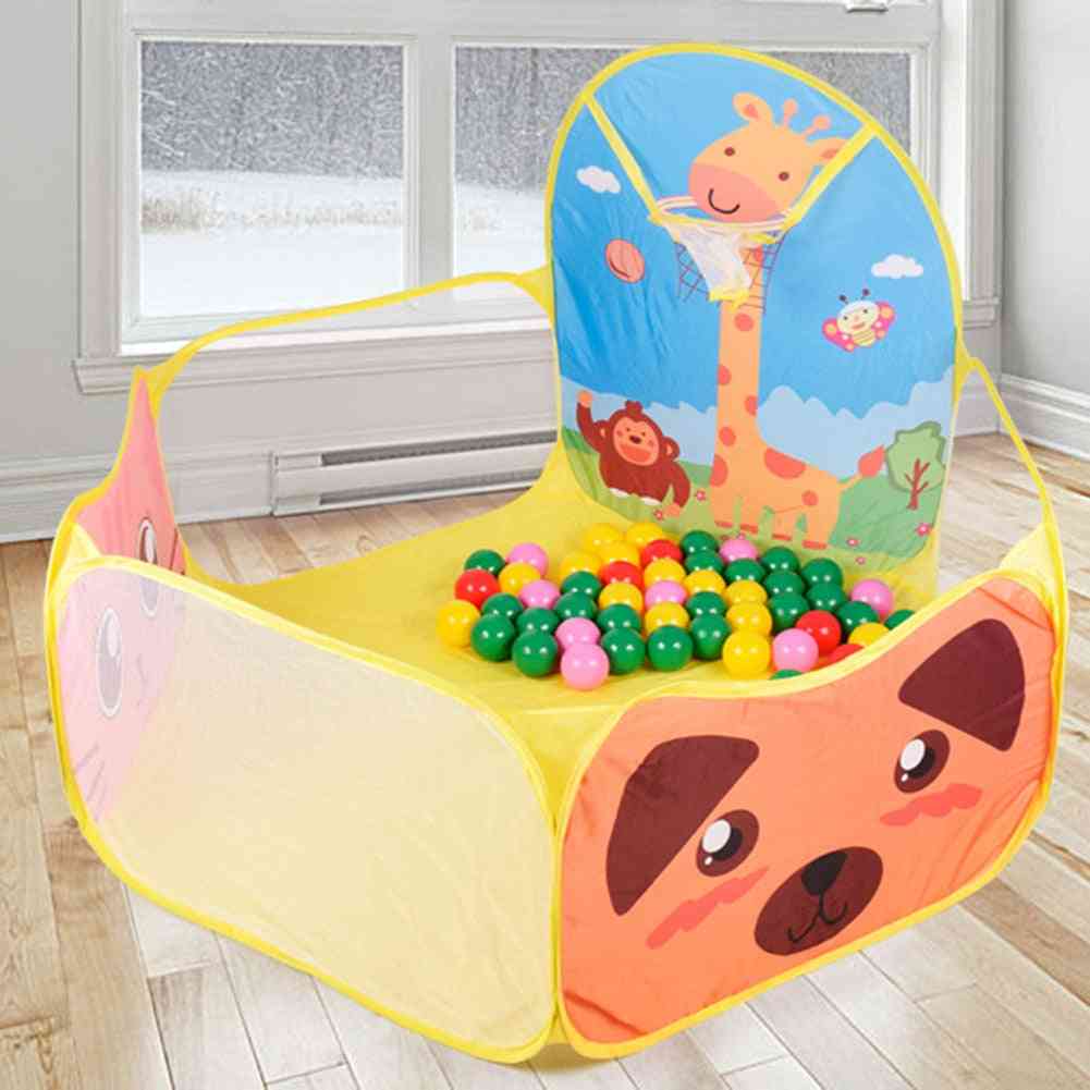 Foldable Cartoon Tent For Outdoor Sports - Kids Ocean Ball Pit Pool