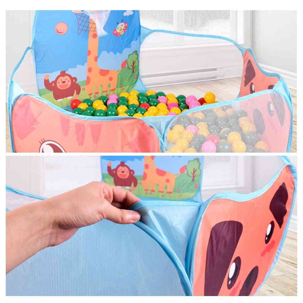Foldable Cartoon Tent For Outdoor Sports - Kids Ocean Ball Pit Pool