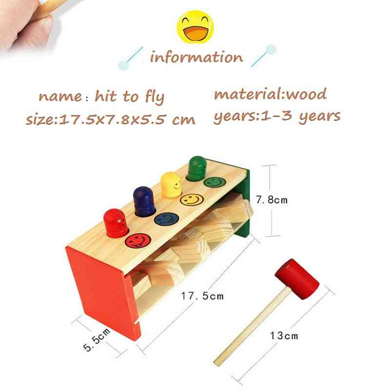 Montessori-koululelu vauvojen vauvalle - oppimiskäsi, silmäkoordinaatio puinen