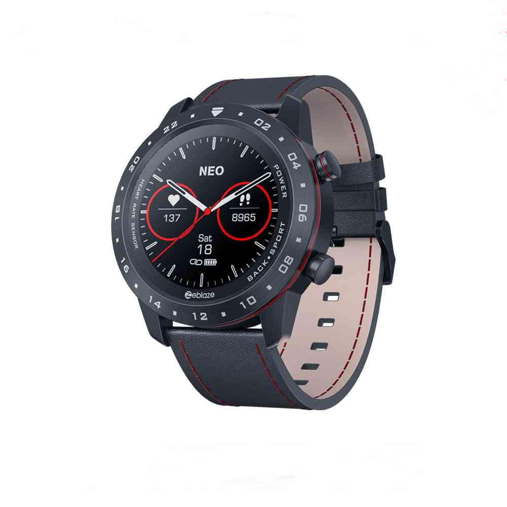 Smartwatch per salute e fitness, impermeabile / migliore durata della batteria design classico e bluetooth 5.0, android / ios - nero