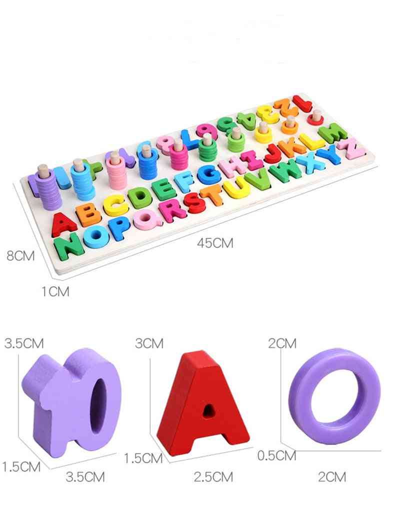 Crianças, letra digital, cor, cognição, puzzle