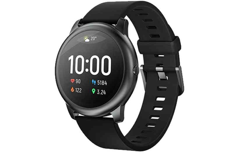 Solar Smart Watch - wasserdichter Herzfrequenzmesser, der Bluetooth unterstützt. für iosand android - schwarz