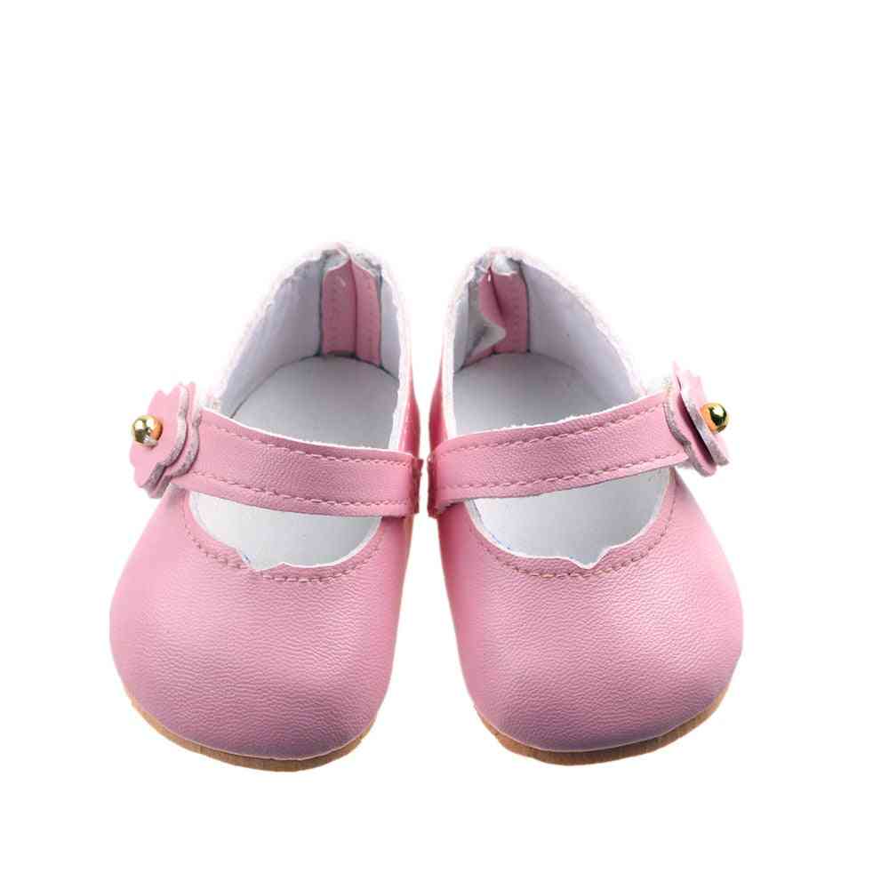 White Tube Canvas Clothes Shoes For American & New Born Baby Doll
