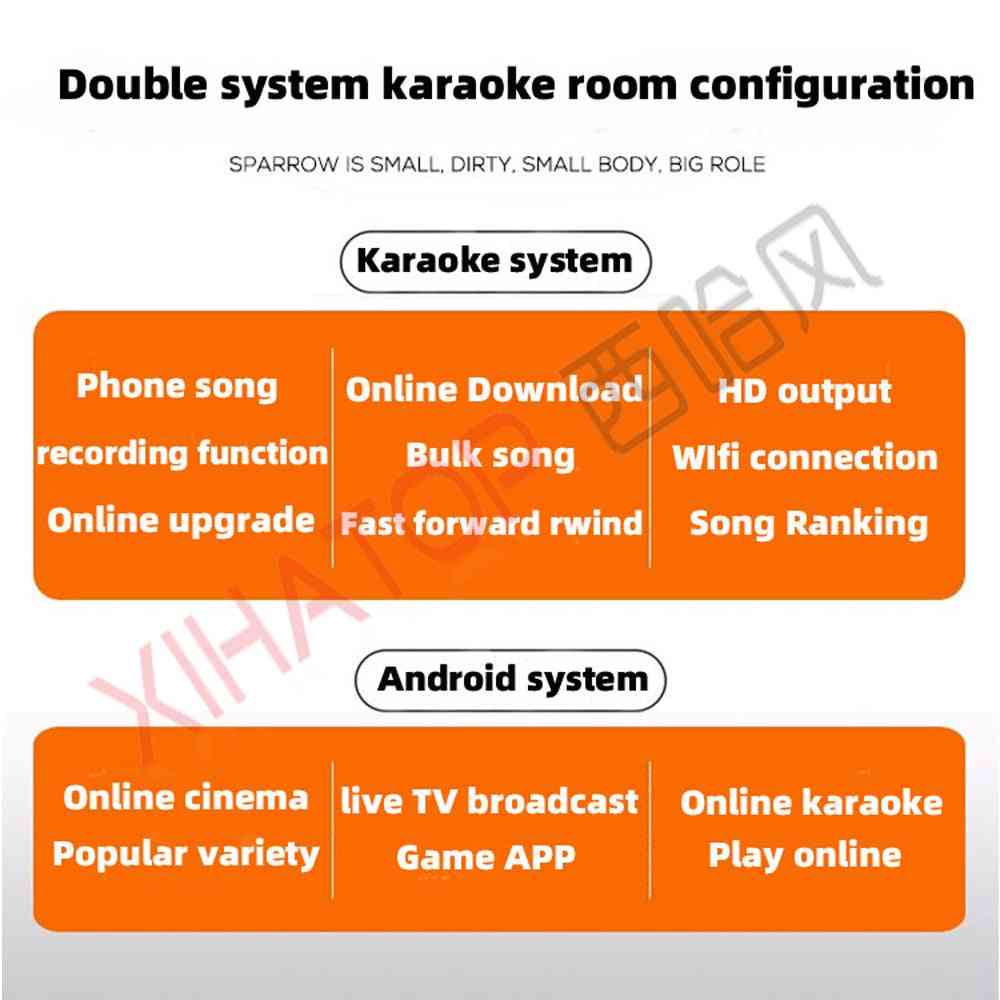 , acasă ktv cântă karaoke - aparat de jucat android cu 3tb hdd 60k melodii, cu ecran tactil
