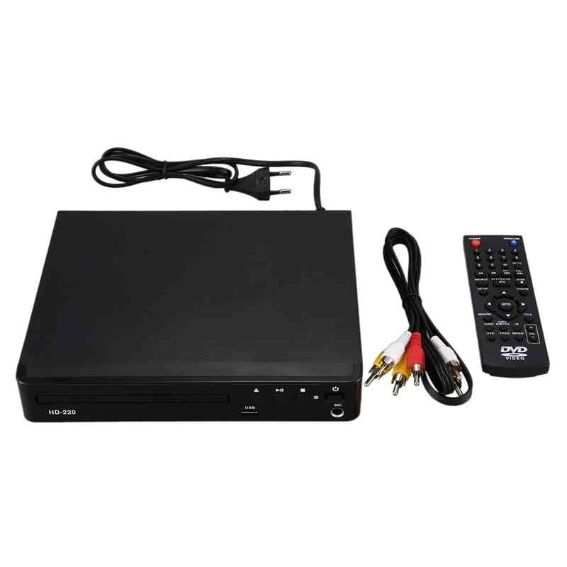 Mini Usb  Hdmi Dvd Player Multiple Osd Languages Divx Dvd Cd Rw Player With Romote Control- Eu Plug (black)