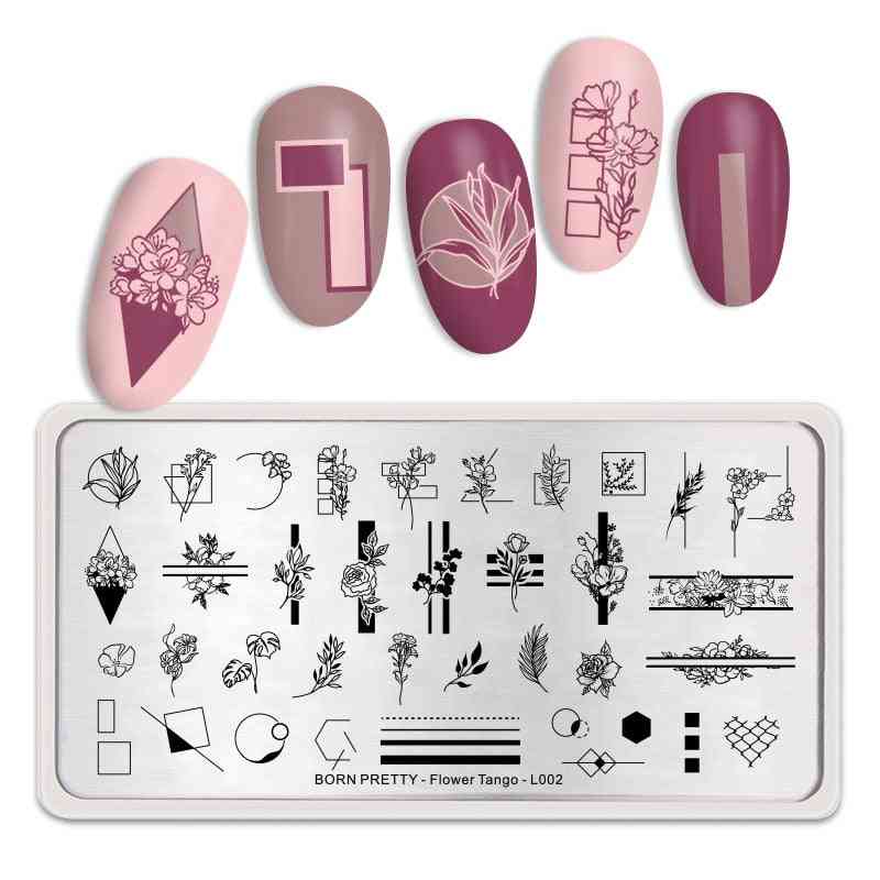 Rectangle Nail Stamping Plates For Nail Manicure
