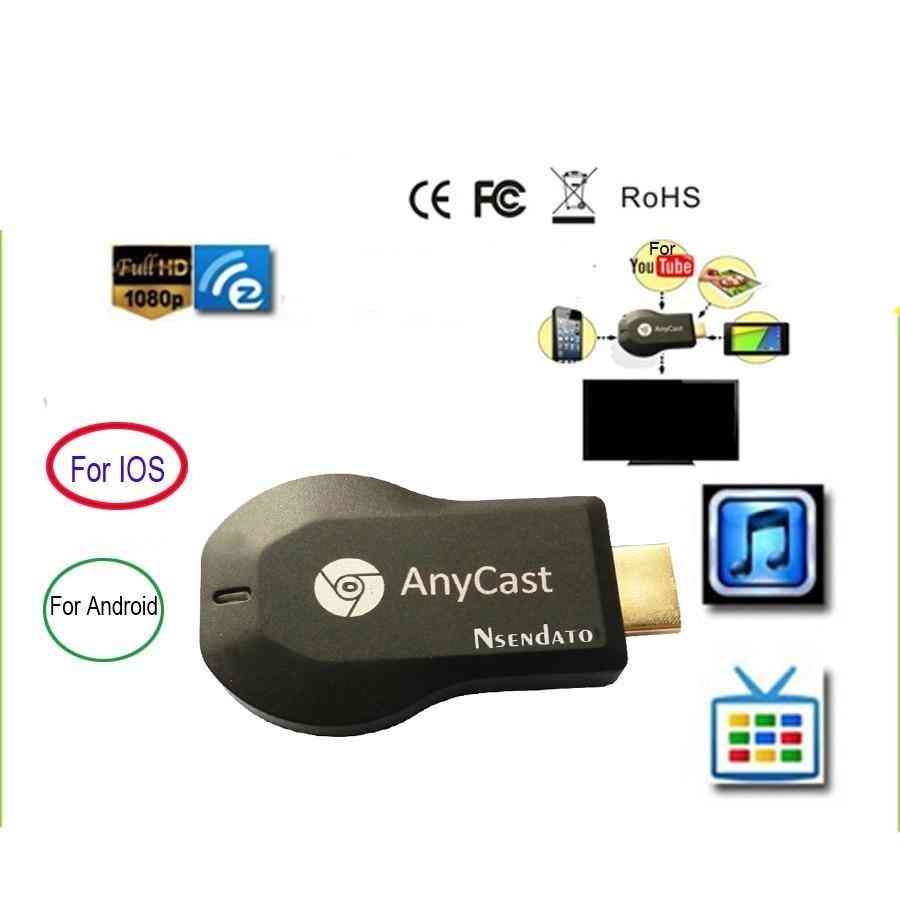 128m anycast m2 miracast wireless dlna airplay mirror, hdmi tv stick wi-fi display dongle receiver para ios e android -