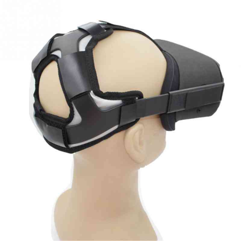 החלקה vr, קסדה, רצועת הקלה בלחץ הראש, כרית קצף עבור oculus quest vr אוזניות כרית סרט לתיקון אביזרי - כחול