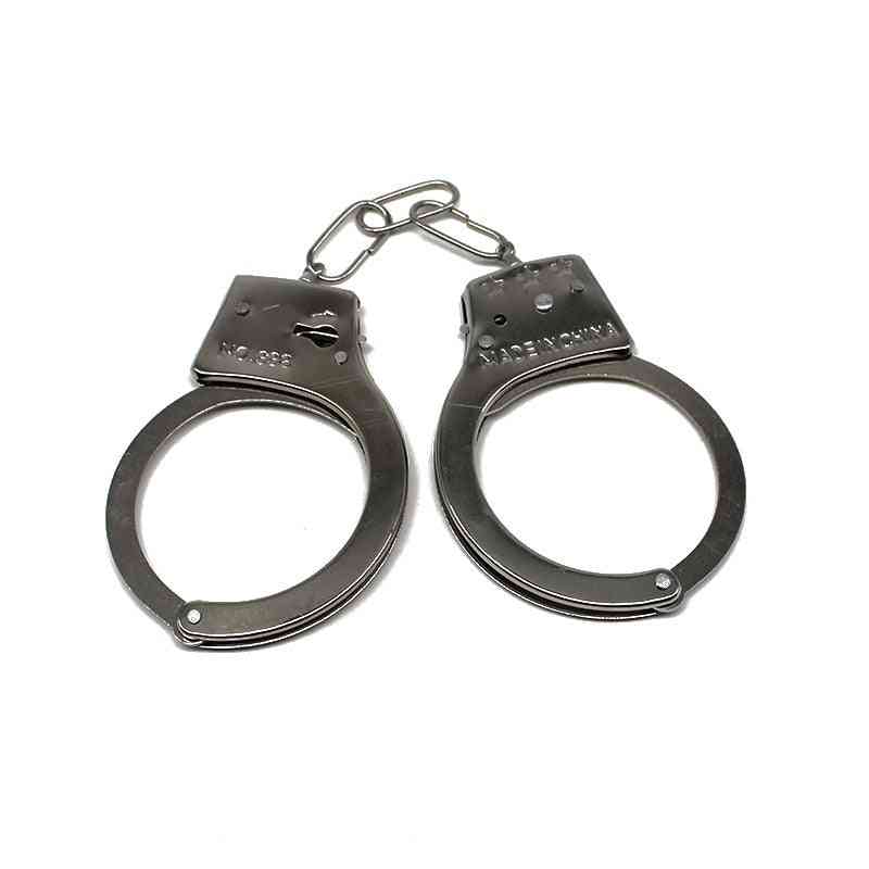 Pretend Play Metal Handcuffs With Keys -police Thief Officer Role Cosplay Tools