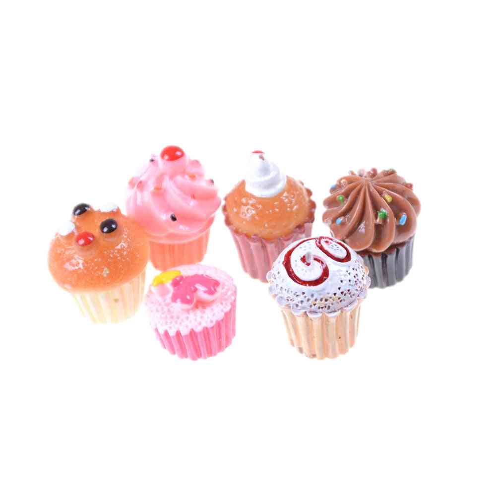 5 stks kunstmatige bakkerij cake, brood, voedsel, fruit, banaan, poppenhuis keuken speelgoed ambachtelijke-diy versiering accessoires nep miniatuur - 1