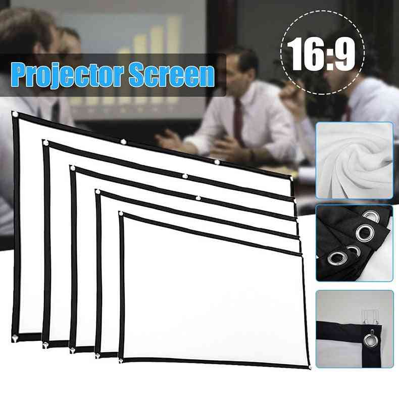 Simple Curtain Home Outdoor Ktv Office Portable 3d Hd Projector Screen