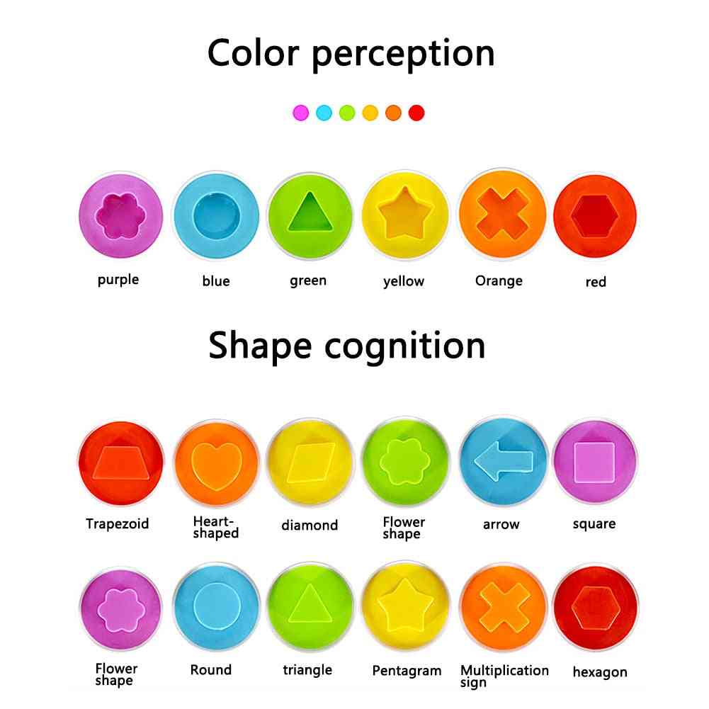 6 Shape Egg Set For Color Matching & Recognition Skills-preschool