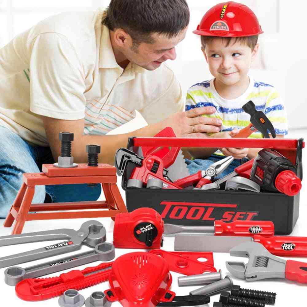 Wiertarki elektryczne narzędzia, zestaw narzędzi wiertarka symulacyjna śrubokręt zestaw narzędzi do naprawy dom zabawki dla dzieci - zestaw 21szt