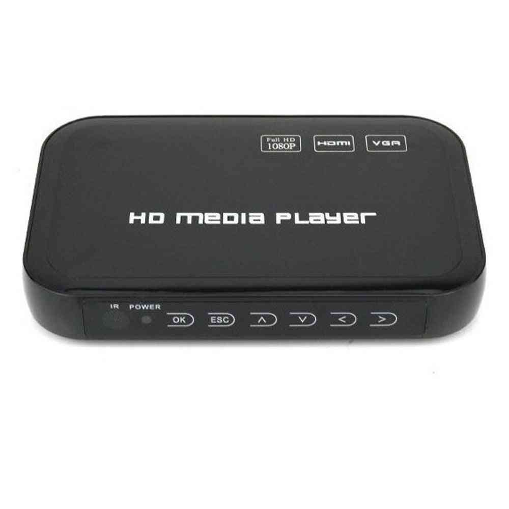 Full Hd1080p H.264 Mkv Hdd Hdmi Media Player Center Usb, Otg, Sd, Av, Tv, Avi, Rmvb, Rm, Hddm3 (black)