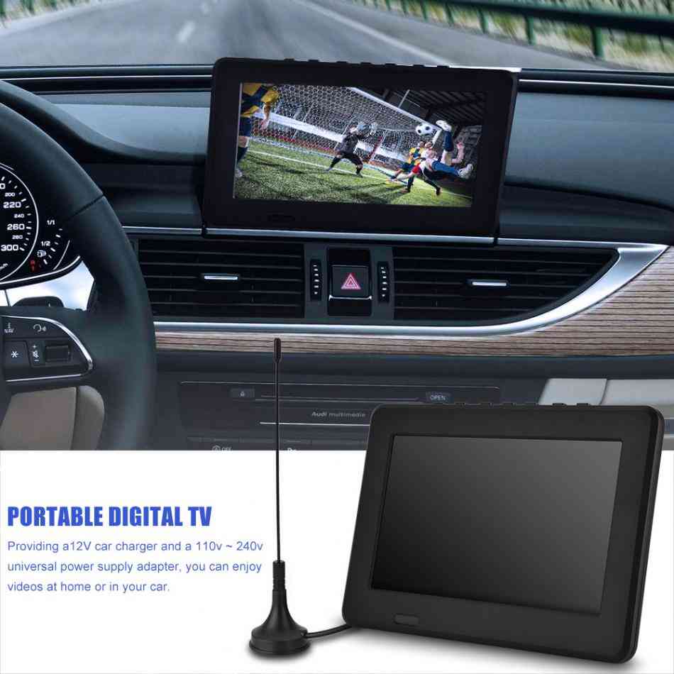 7 Inches Dvb-t-t2 Tv 16:9 Hd 1080p Digital Analog  Player For Television
