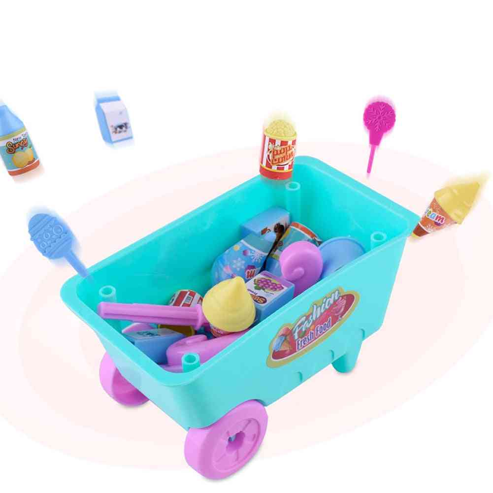 Ljupki simulacijski bombon, lizalica, igračka od plastičnih kolica za sladoled