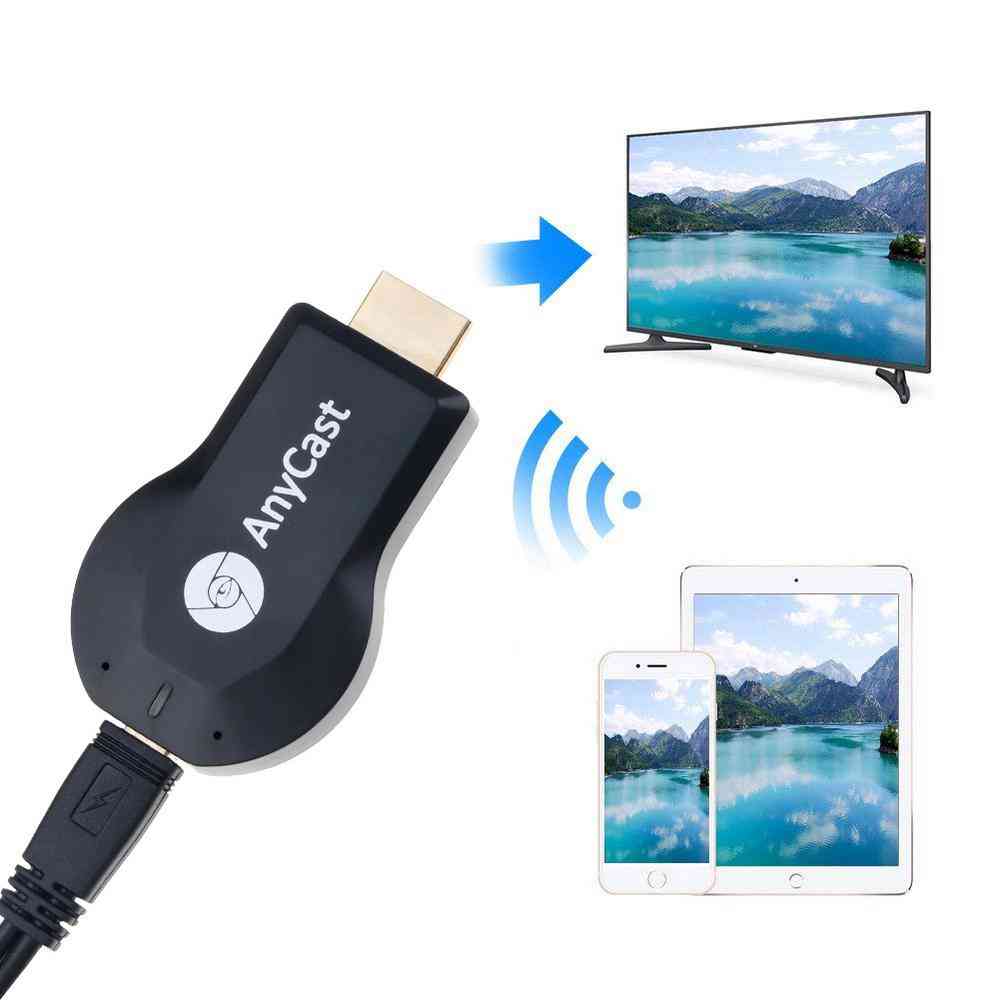 Anycast m2 pluss trådløs hdmi media video wi-fi 1080p skjerm, dongle mottaker android adapter tv stick dlna airplay miracast -