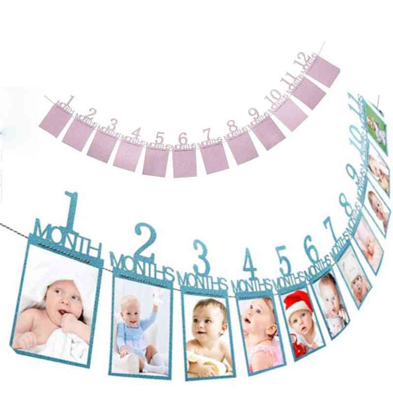 1-12 Months Baby Photo Folder Kids Birthday