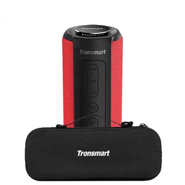 Tronsmart, t6 plus, głośnik bluetooth soundbar z głębokim basem i wodoodpornością IPx6, tws, dla siri, impuls dźwiękowy - czarna torba add