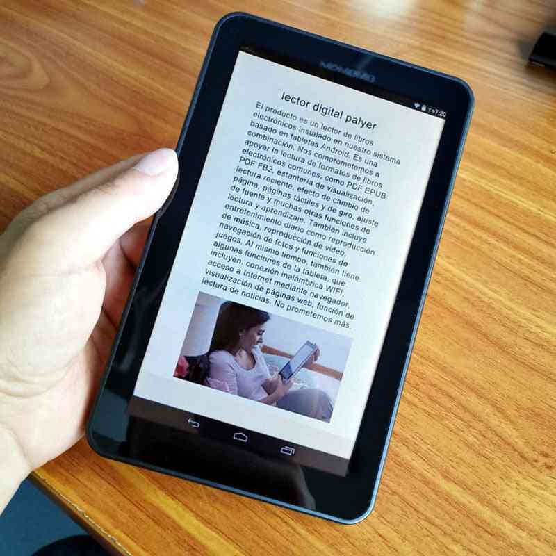 Lecteur de livre électronique TFT de 7 pouces Lecteur vidéo de musique numérique Android WiFi - Prise en charge de PDF, EPUB, FB2, Extension de carte - Pas de cas