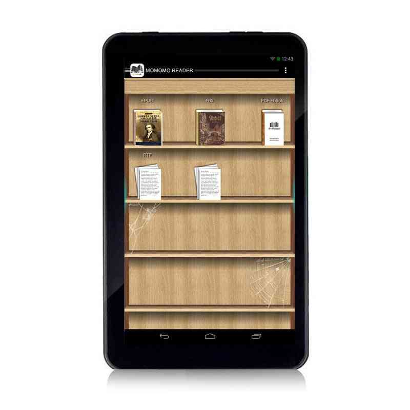 Leitor de e-book tft de 7 polegadas android wi-fi player de vídeo de música digital -suporte pdf, epub, fb2, expansão de cartão - sem conjuntos de caixas