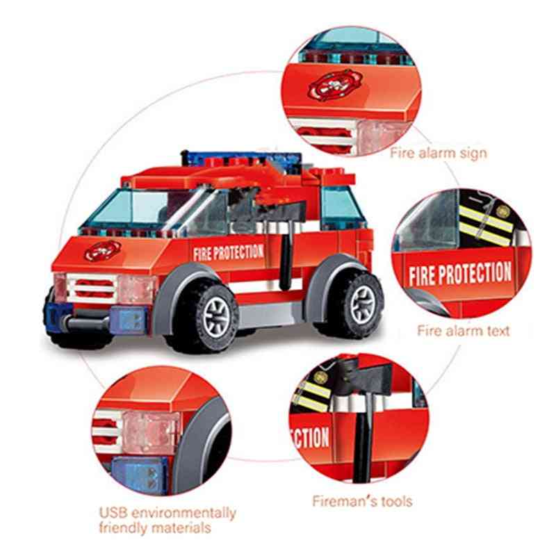 774 stuks brandweerwagen bouwstenen stad voor kinderen educatief - speelgoed trucs -