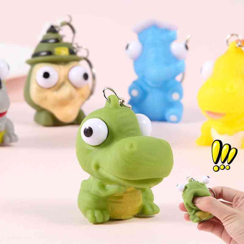 Cute Cartoon Squeezing Key Chain - Dinosaur Design Spoof Decompression Children's Toy
