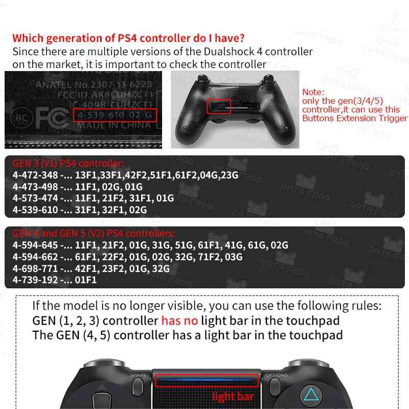 L2 r2 knappar utlöser förlängare, gamepad, controller för playstation 4 - röd